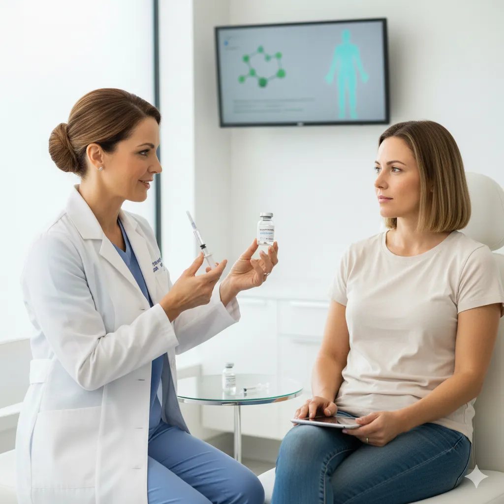 Doctor consulting with patient about weight loss medication